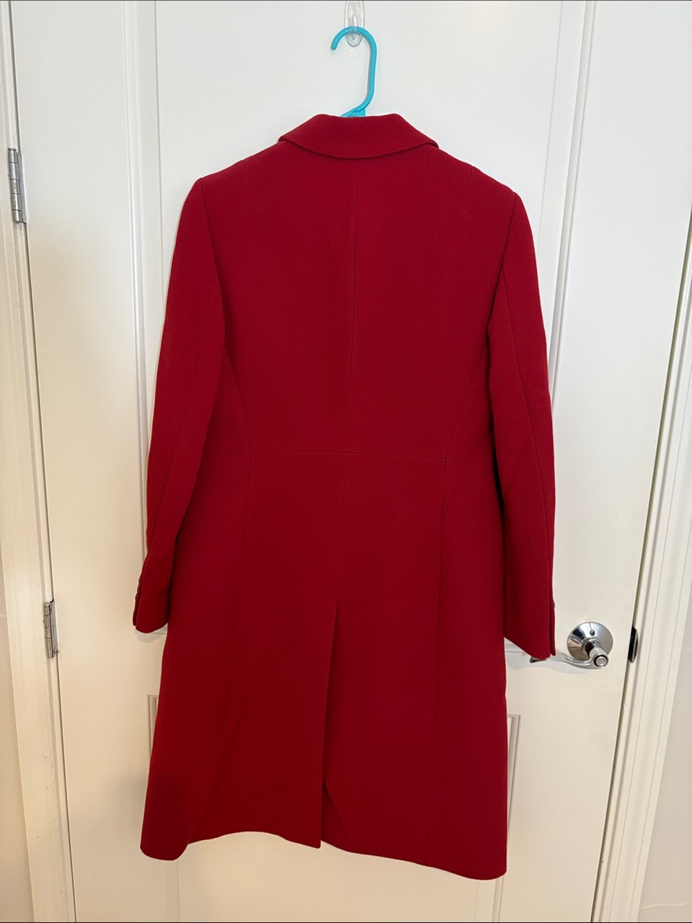J. Crew Women's Classic Red Wool Pea Coat - Picture 3 of 7
